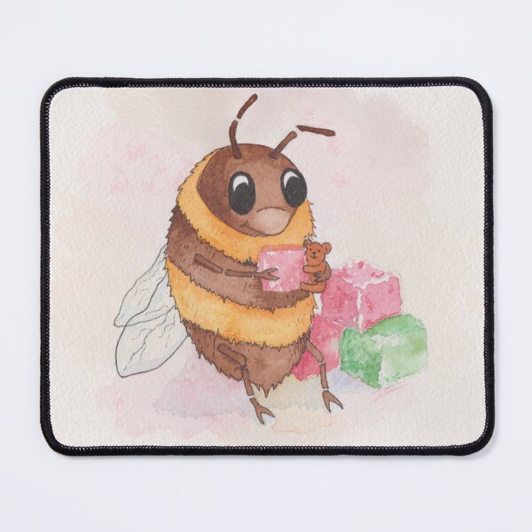 Item preview, The Sweetest Nectar: Hand-Drawn Watercolour Bumblebee & Turkish Delight designed and sold by Englandbear.