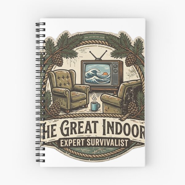 Item preview, The Great Indoors Expert Survivalist Vintage Badge designed and sold by Sarvionstudio.