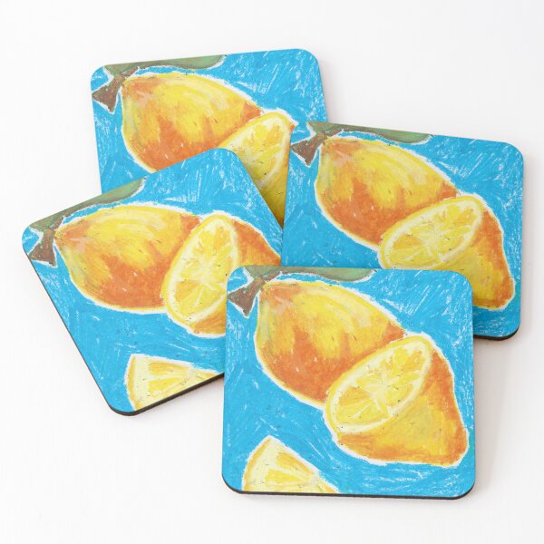 Item preview, Summer Lemons - Oil Pastel Art designed and sold by HettyART.
