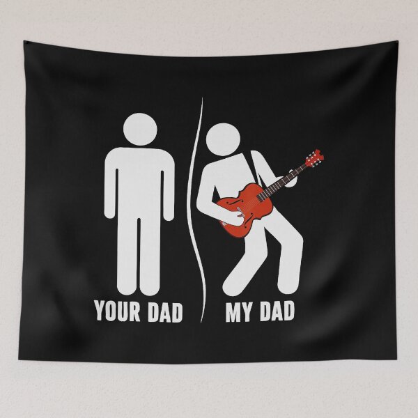 Item preview, Funny Guitar Dad Stick Figure Music Joke Retro Father designed and sold by zamiokaline.