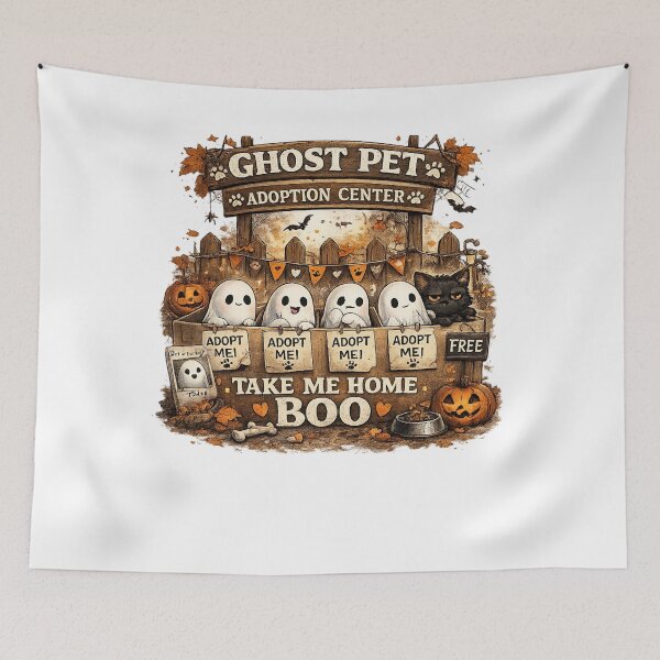 Item preview, Take Me Home Boo Ghost Pet Adoption Halloween Design  designed and sold by MotylekAnia.