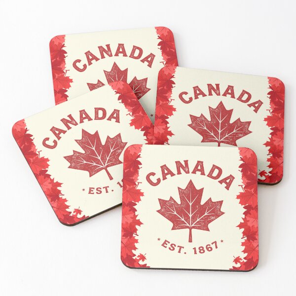 Item preview, Canada Maple Leaf Vintage Retro Patriotic Est 1867 designed and sold by DaVinciFeather.