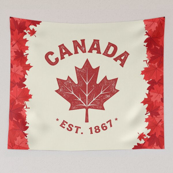 Item preview, Canada Maple Leaf Vintage Retro Patriotic Est 1867 designed and sold by DaVinciFeather.
