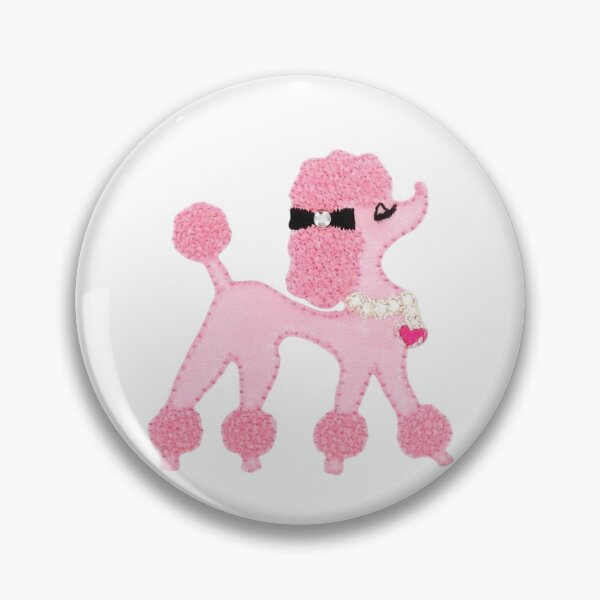 Item preview, Chic diva parisian pink poodle fluffy dog patch designed and sold by Hi-Princess.