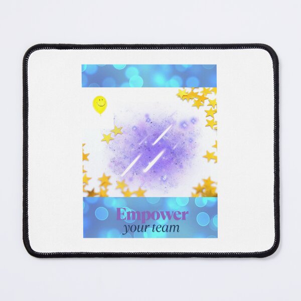 Item preview, Trending Redbubble Title Cosmic Empower Team Poster | Purple Galaxy Motivation Aesthetic | Cute Stars & Smile Balloon Art designed and sold by Sparklers-123.