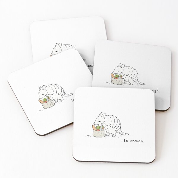 Item preview, it's enough | minimalist armadillo designed and sold by CurlyAngle.