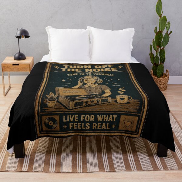 Item preview, Turn Off the Noise Retro Vinyl Music and Mindful Living designed and sold by ferminhays.