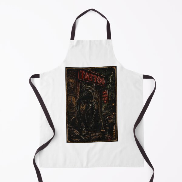 Item preview, Dark Tattoo Cat Biker Retro Street Ink Gothic Illustration designed and sold by Modaozushi216.