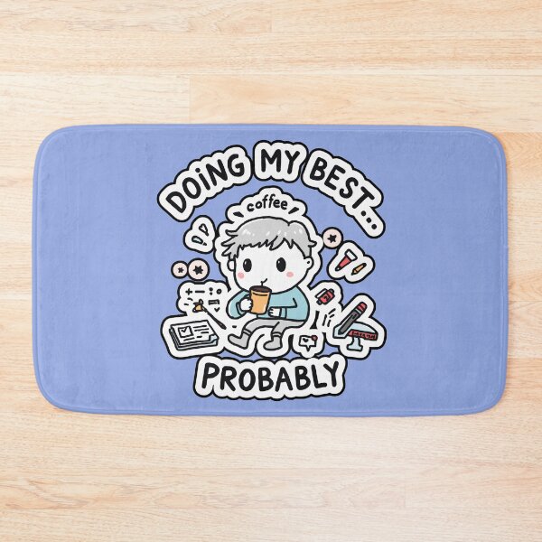 Item preview, Doing My Best Probably Cute Coffee Chibi designed and sold by karina360.