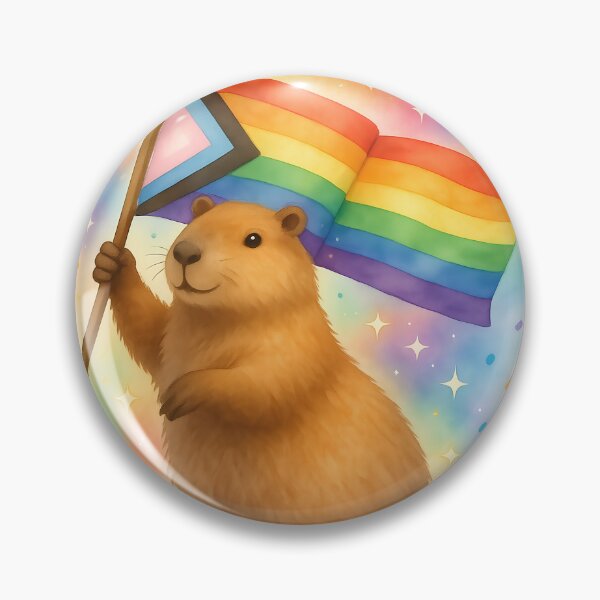 Item preview, Capybara Pride Parade – Vibrant LGBTQ+ Capybara designed and sold by crizzysketch.