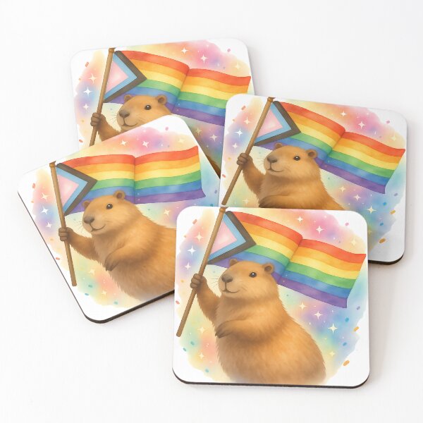 Item preview, Capybara Pride Parade – Vibrant LGBTQ+ Capybara designed and sold by crizzysketch.