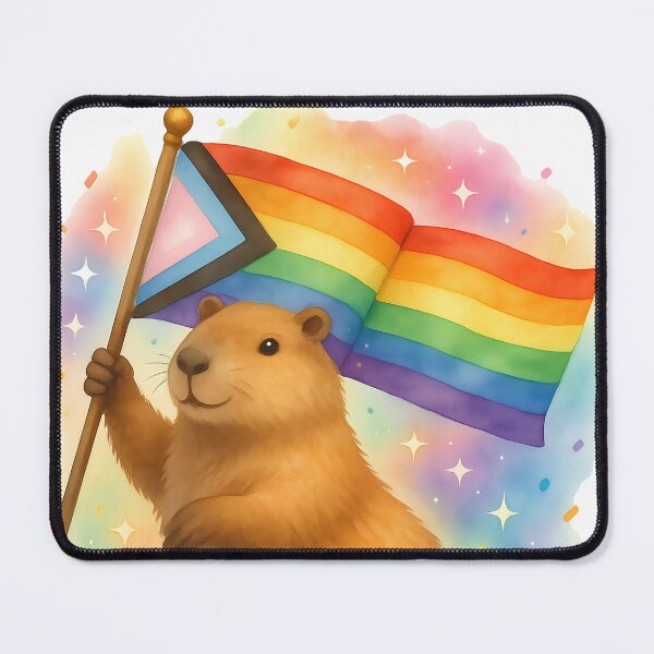 Item preview, Capybara Pride Parade – Vibrant LGBTQ+ Capybara designed and sold by crizzysketch.