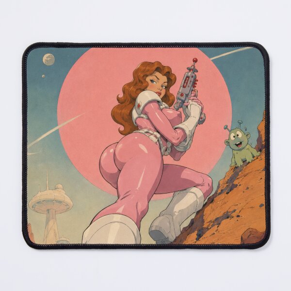 Item preview, Cosmic Vixen – Retro Sci-Fi VHS Animation Art designed and sold by Hollow Moon Studios..