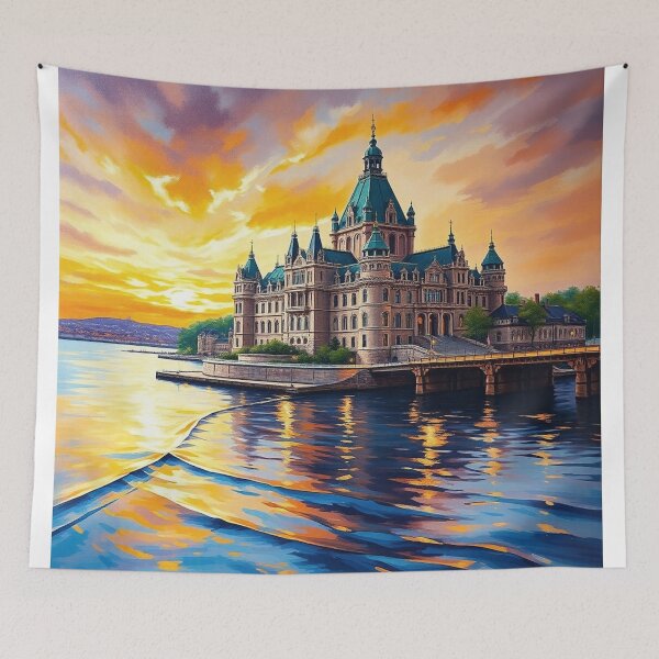 Item preview, Castle of Dreams: Sunset over the St. Lawrence River designed and sold by Tama-sirth.