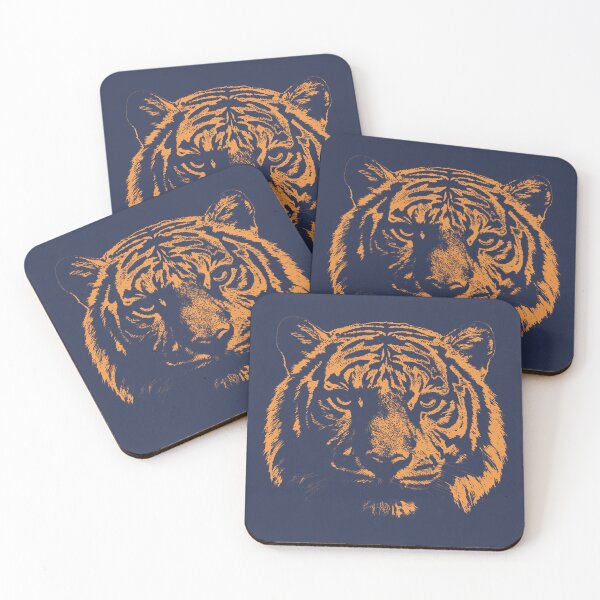 Item preview, Vintage Tiger Face, Fierce Big Cat Wildlife Art designed and sold by donwillisjrart.