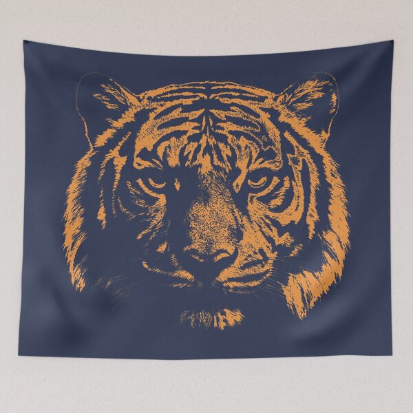Item preview, Vintage Tiger Face, Fierce Big Cat Wildlife Art designed and sold by donwillisjrart.