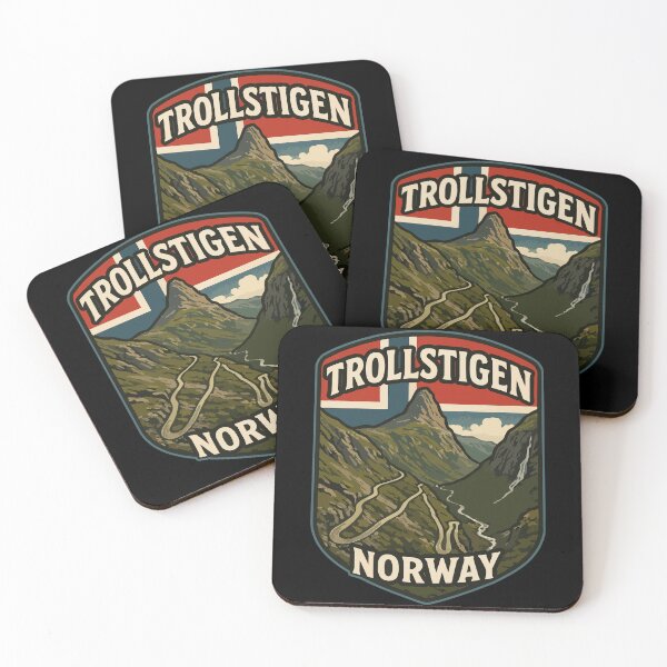 Item preview, Trollstigen Norway Retro Vintage Travel designed and sold by TomFrontierArt.
