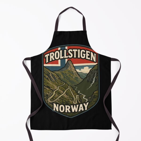 Item preview, Trollstigen Norway Retro Vintage Travel designed and sold by TomFrontierArt.