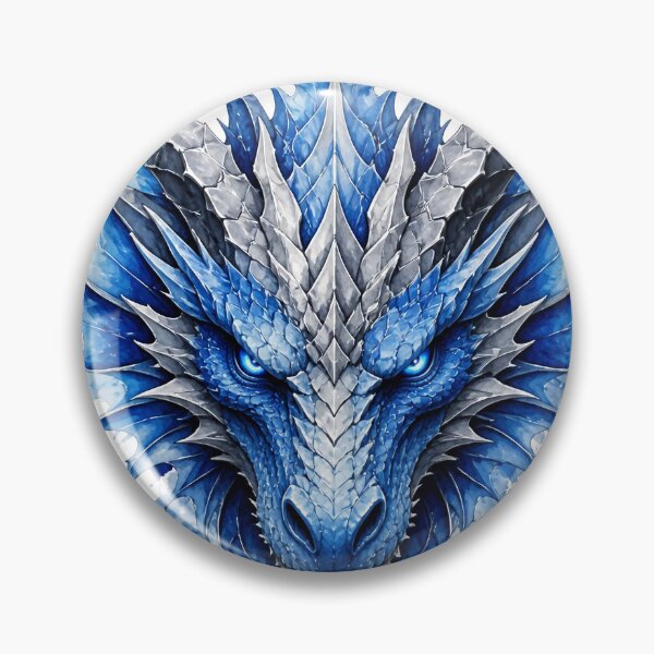 Item preview, Blue Dragon Head Fantasy Art | Fierce Ice Dragon Illustration designed and sold by athanasioungr.