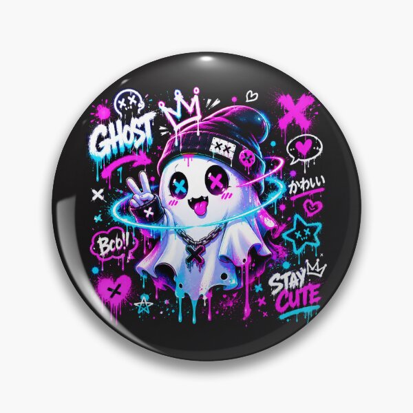 Item preview, Anime Ghost Graffiti Tee | Kawaii Streetwear Design designed and sold by JustResultsCo.