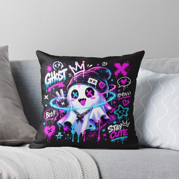 Item preview, Anime Ghost Graffiti Tee | Kawaii Streetwear Design designed and sold by Golden Era Studio.