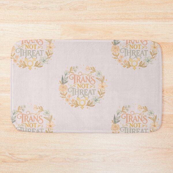 Item preview, Trans Not Threat Floral LGBTQ Pride PNG | Pastel Transgender Support Design designed and sold by arifali786.