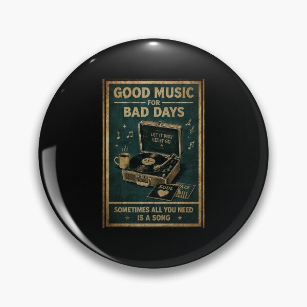 Item preview, Vintage Record Player Poster With Good Music Bad Days designed and sold by ferminhays.