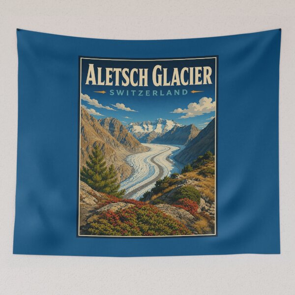 Item preview, Aletsch Glacier - Switzerland designed and sold by GoodOldVintage.