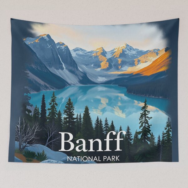 Item preview, Banff National Park: Vintage Canadian Travel Poster designed and sold by Tama-sirth.