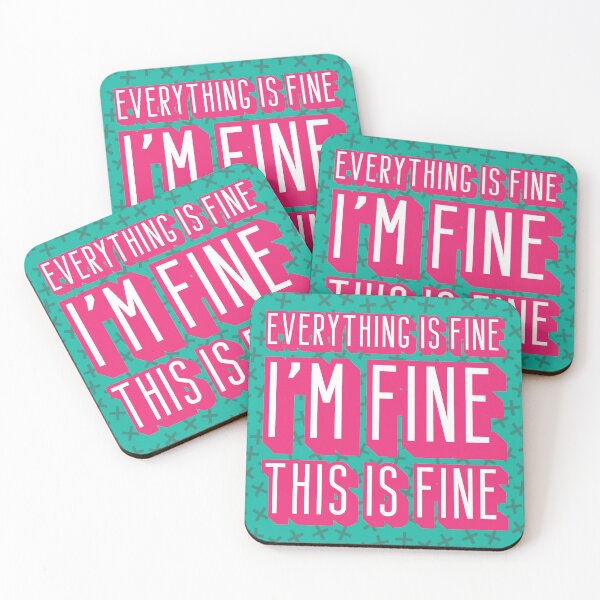 Item preview, Everything Is Fine Typography Design designed and sold by Moosley Studio.