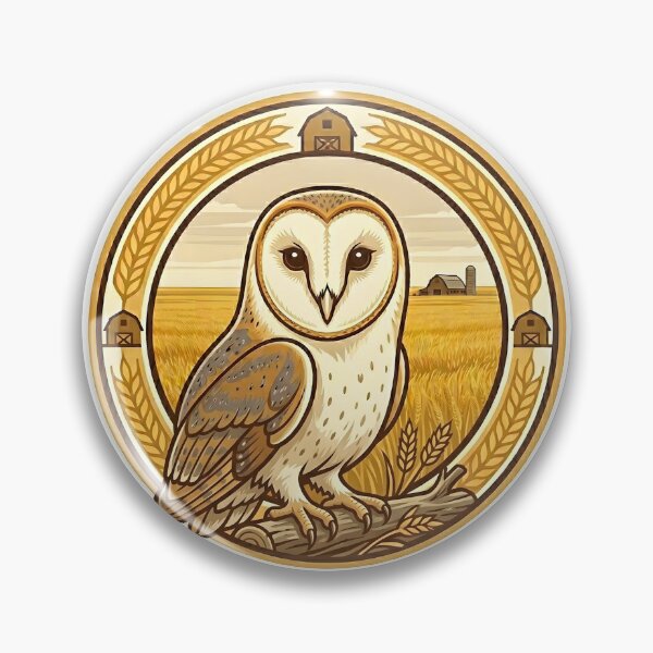 Item preview, Owl in Golden Wheat Field, owls lover designed and sold by submoro.