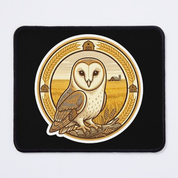 Item preview, Owl in Golden Wheat Field, owls lover designed and sold by submoro.