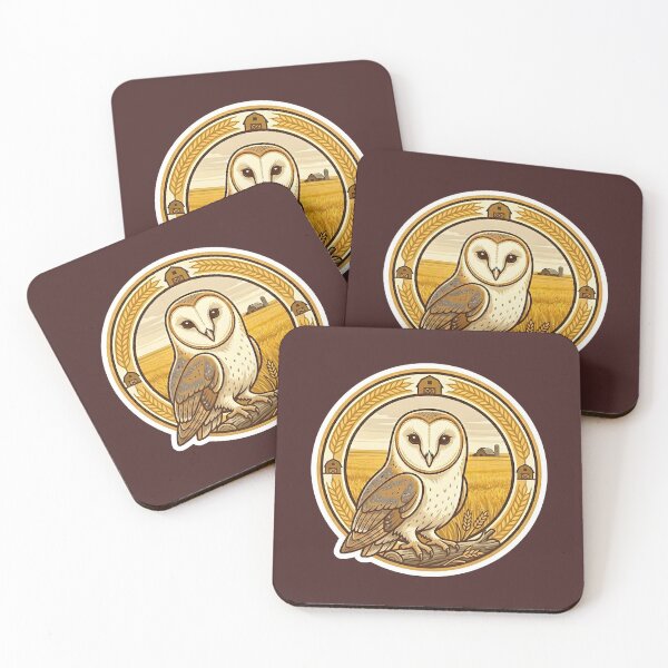 Item preview, Owl in Golden Wheat Field, owls lover designed and sold by submoro.