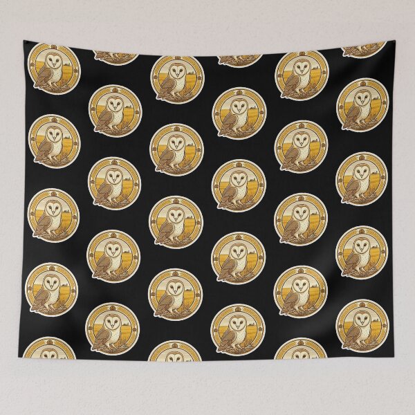 Item preview, Owl in Golden Wheat Field, owls lover designed and sold by submoro.