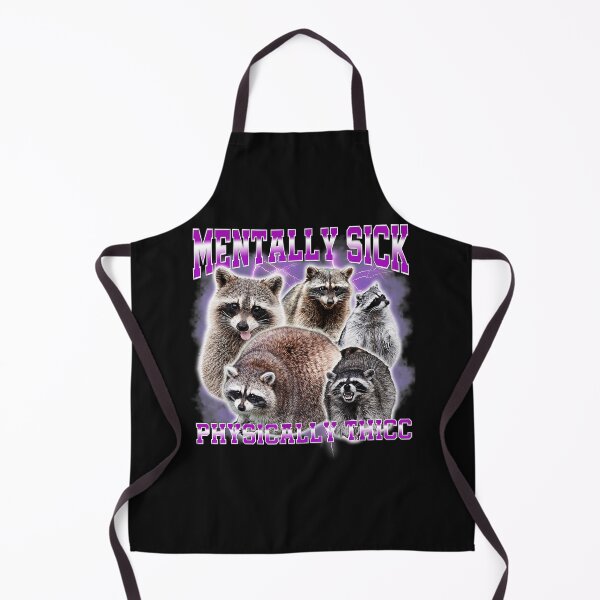 Item preview, Mentally Sick Physically Thick Funny Raccoon Meme Vintage designed and sold by Masonixem.