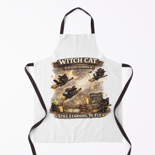 Item preview, Still Learning To Fly Witch Cat Halloween Design designed and sold by MotylekAnia.