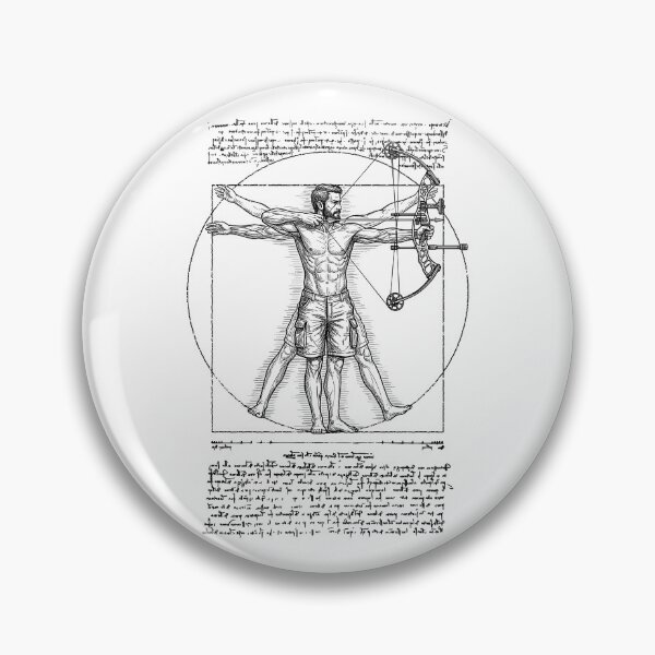 Item preview, Bowhunter Archer Archery Vintage Vitruvian Man Da Vinci designed and sold by GrandeDuc.