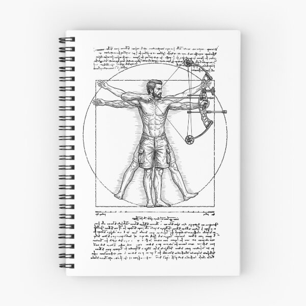 Item preview, Bowhunter Archer Archery Vintage Vitruvian Man Da Vinci designed and sold by GrandeDuc.