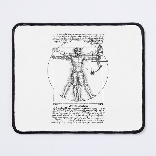 Item preview, Bowhunter Archer Archery Vintage Vitruvian Man Da Vinci designed and sold by GrandeDuc.