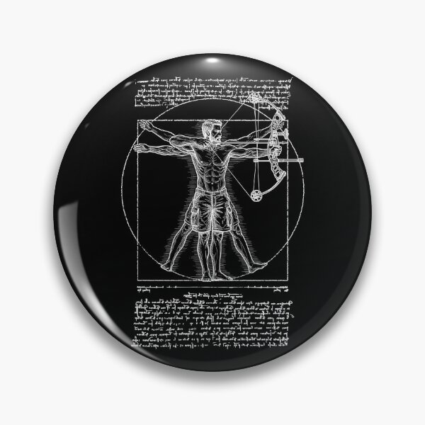 Item preview, Bowhunter Archer Archery Vintage Vitruvian Man Da Vinci designed and sold by GrandeDuc.