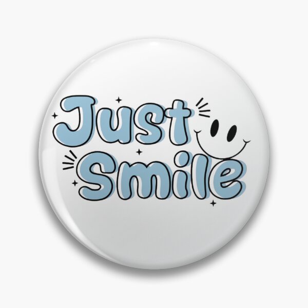 Item preview, Just Smile Retro Blue Typography - Cute Minimalist Happy Quote designed and sold by aseelbrand.