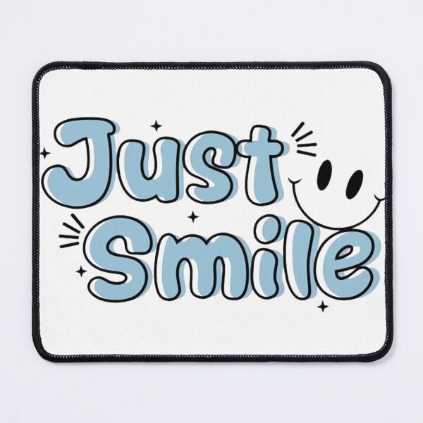 Item preview, Just Smile Retro Blue Typography - Cute Minimalist Happy Quote designed and sold by aseelbrand.