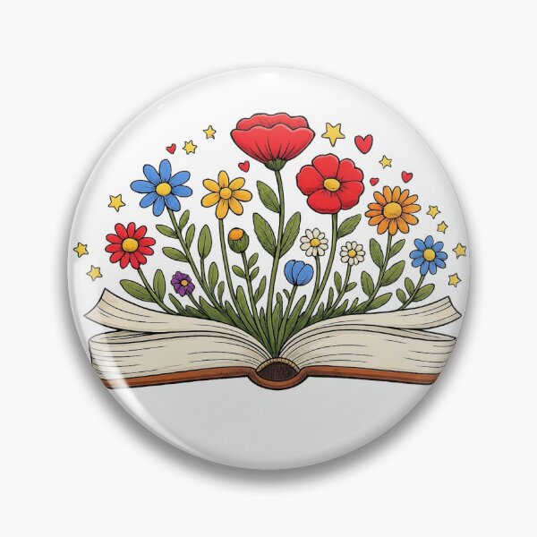 Item preview, Flowers blooming from an open book designed and sold by Plutshop.