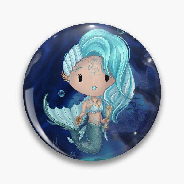Item preview, THE EXPLORER Mermaid – Chibi Girl | Cute Illustration with Background designed and sold by PiX by PE.
