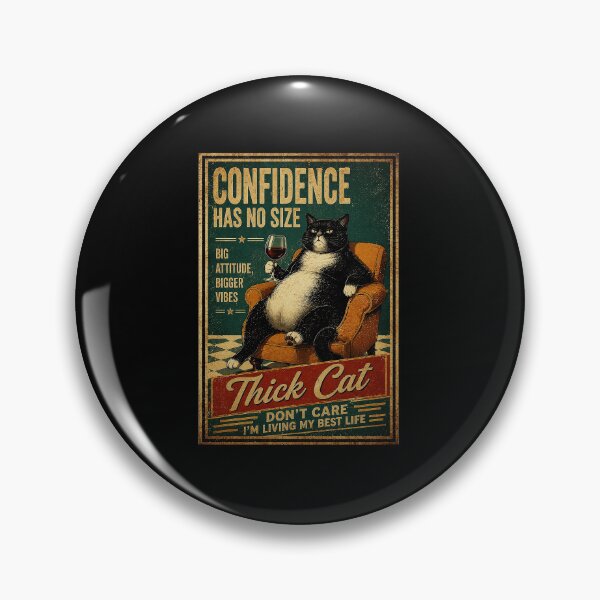 Item preview, Retro Thick Cat Confidence Poster Funny Chubby Black Cat Lounge designed and sold by eliramaison.