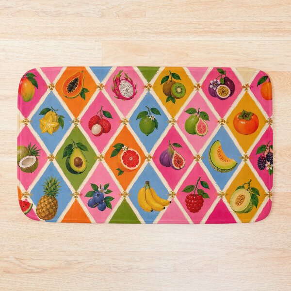 Item preview, Geometric Tropical Fruit Diamonds Pattern designed and sold by Islabonita..
