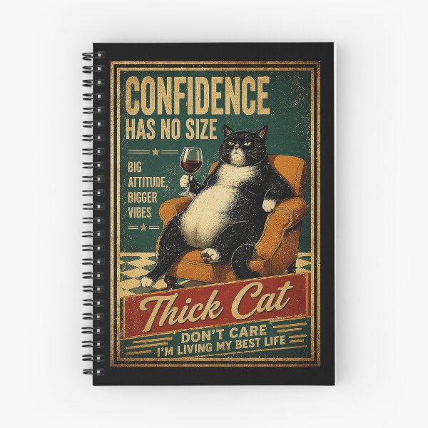 Item preview, Retro Thick Cat Confidence Poster Funny Chubby Black Cat Lounge designed and sold by eliramaison.
