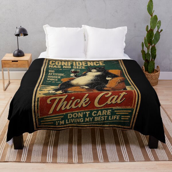 Item preview, Retro Thick Cat Confidence Poster Funny Chubby Black Cat Lounge designed and sold by eliramaison.