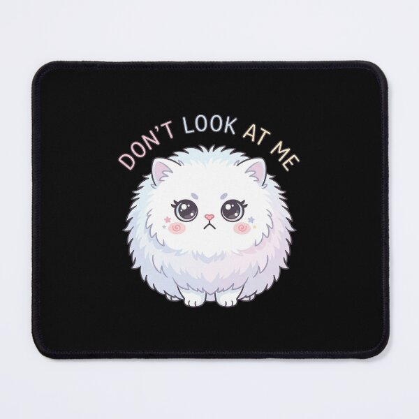 Item preview, Cute Kawaii Angry Fuzzy White Disheveled Cat designed and sold by DuckOddity.
