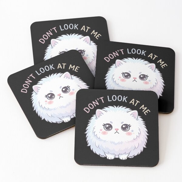 Item preview, Cute Kawaii Angry Fuzzy White Disheveled Cat designed and sold by DuckOddity.